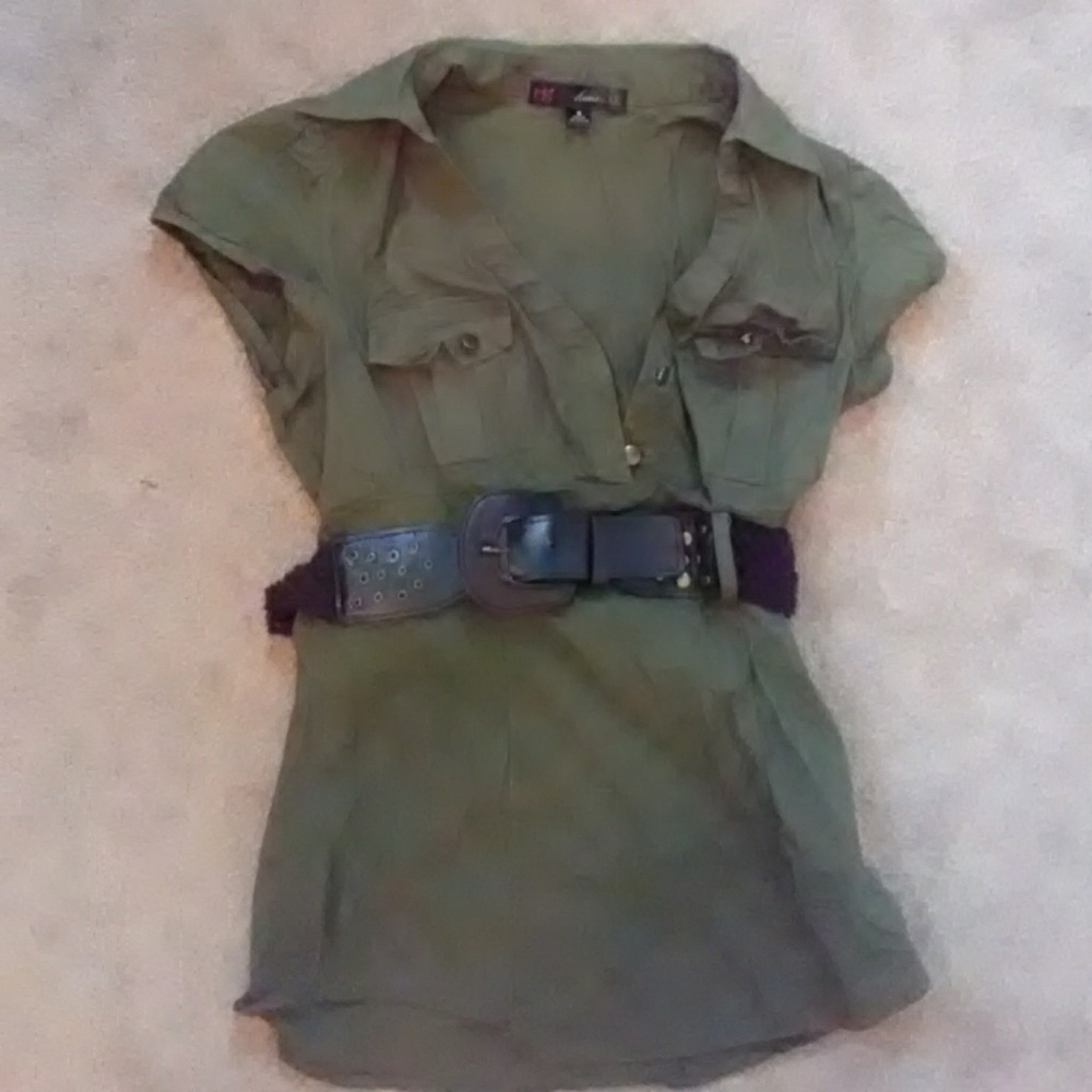 Green Collared Shirt